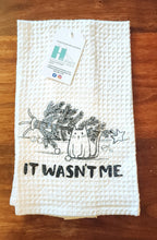 Load image into Gallery viewer, Funny Cat Christmas Hand Towel ๐๐ผ โ "It Wasnโt Me" Tree Disaster Towel