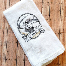Load image into Gallery viewer, Plague Doctor Wash Your Damn Hands Towel - Funny Bathroom Decor