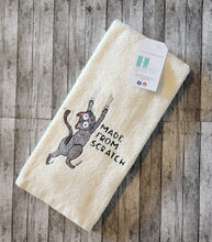 Load image into Gallery viewer, Cat Lover Funny, Made from scratch Cat Scratching Velour Hand Towels.
